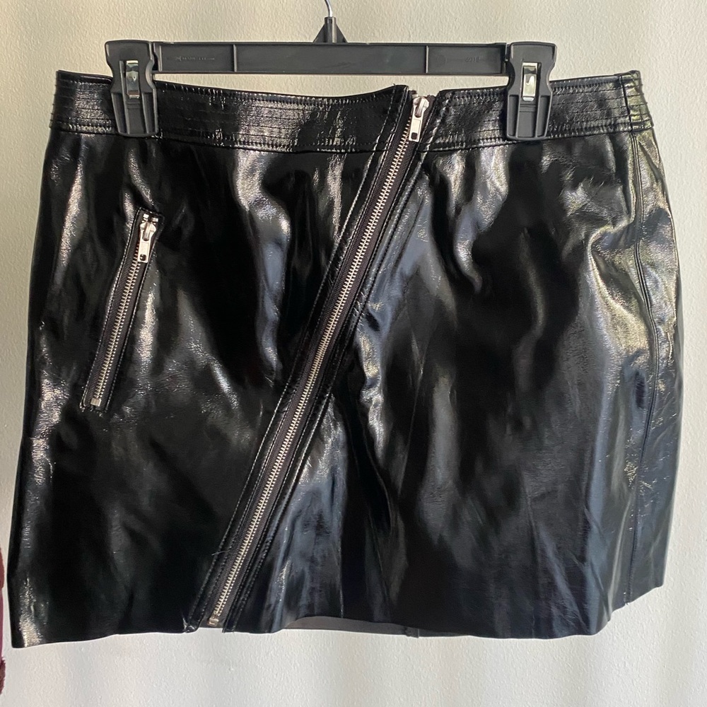 ASOS Black Mini Skirt with Zipper Accents